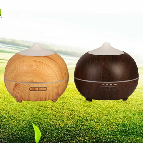 Essential Oil Diffuser Humidifier – Natural Oak Wood Design
