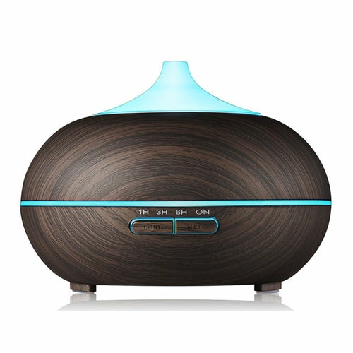 Essential Oil Diffuser Humidifier – Natural Oak Wood Design