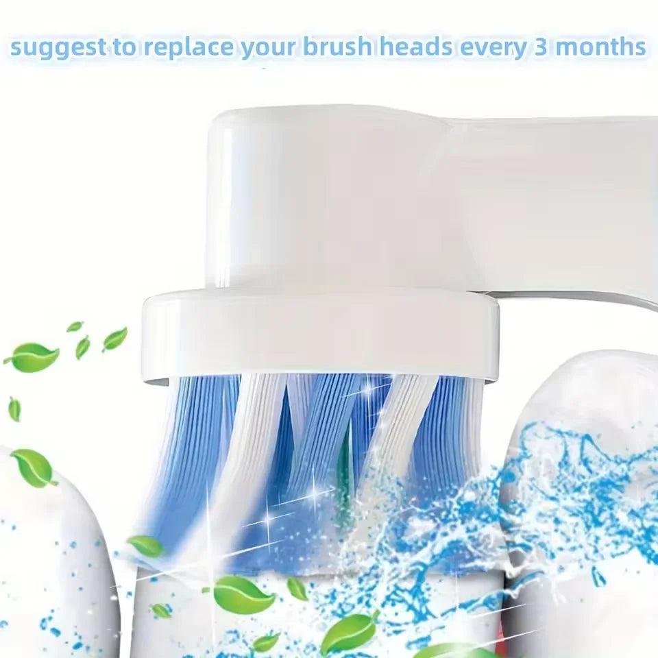 4/12/16-Pack Replacement Toothbrush Heads - Compatible with Oral-B/Braun Electric Toothbrushes