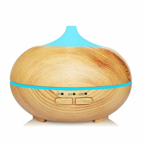 Essential Oil Diffuser Humidifier – Natural Oak Wood Design