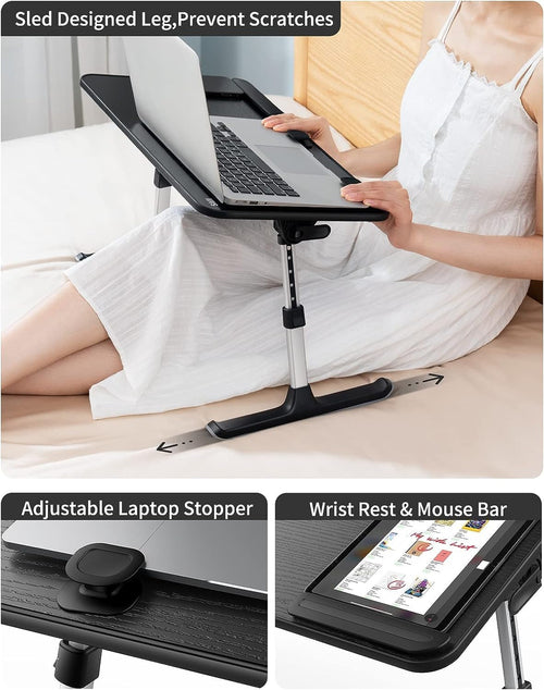 Adjustable Laptop Desk for Bed – Height & Angle Adjustable Stand