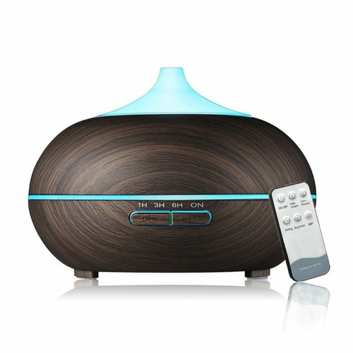 Essential Oil Diffuser Humidifier – Natural Oak Wood Design