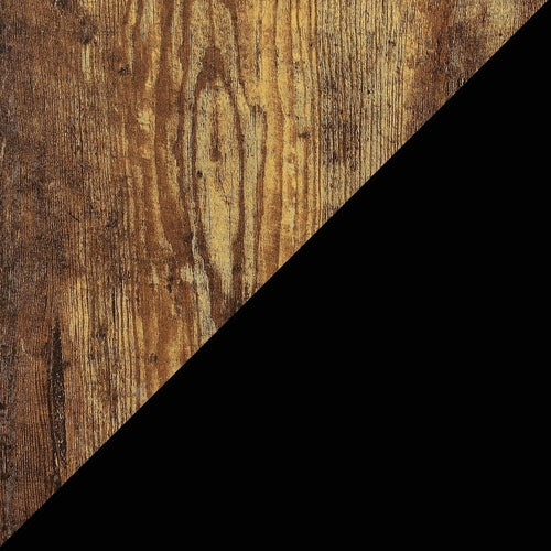 Student Desk with Shelves – Barnwood & Black No-Tools Assembly