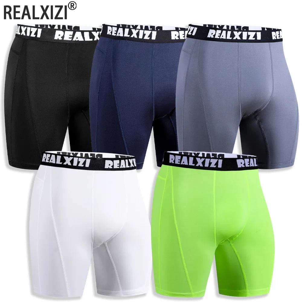 Men's Compression Shorts - Quick-Dry Training Tights for Gym & Running