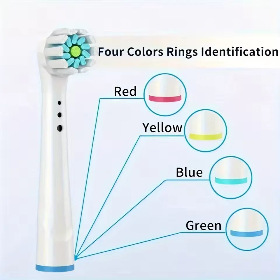 4/12/16-Pack Replacement Toothbrush Heads - Compatible with Oral-B/Braun Electric Toothbrushes