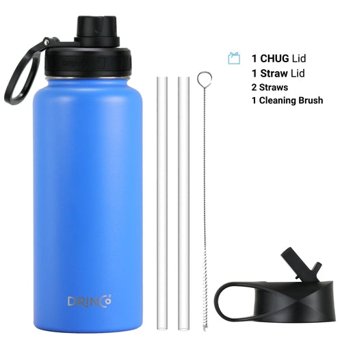 DRINCO® 32oz Stainless Steel Water Bottle – Royal Blue Insulated