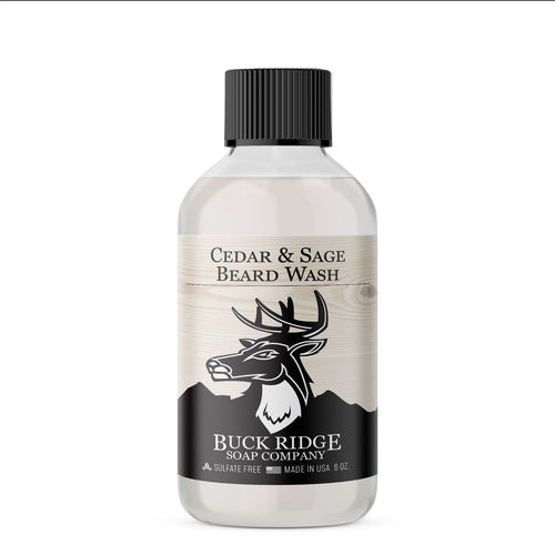 Buck Ridge Cedar & Sage Beard Wash – Natural Beard Cleanser