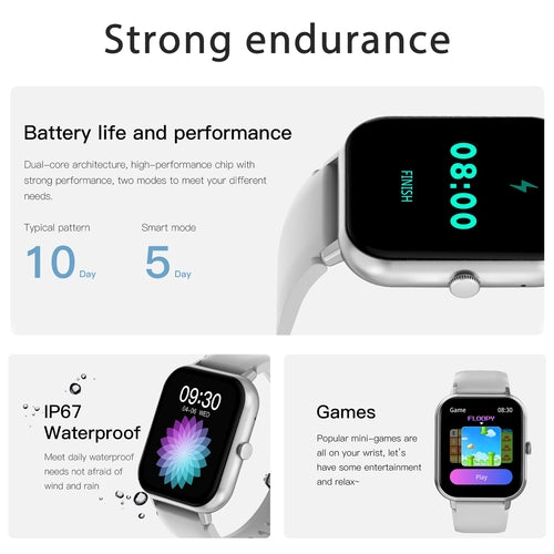 Smart Watch 1.83" – IP67 Waterproof Fitness Tracker with Heart Rate Monitor